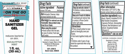Image Description (On The Go Hand Sanitizer Eucalyptus Mint Gel 30 mL 70 Vv)